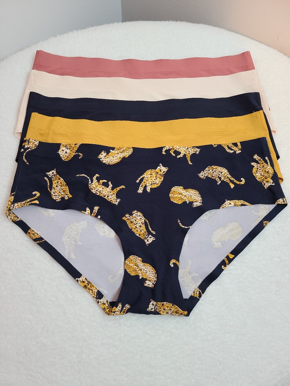Marilyn Monroe 5pk Silky Nylon No-show Hipster Panties Size Small - Nwot